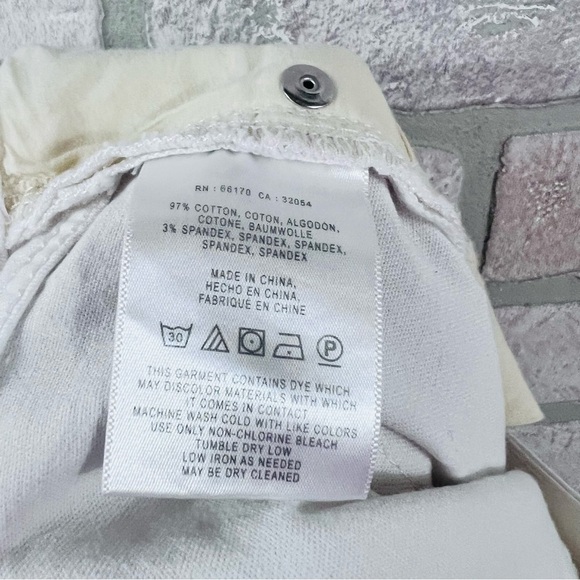 Anthropologie Pilcro Parallel White Straight Leg Jeans Size 26 - Picture 8 of 8